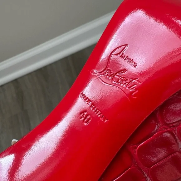 Christian Louboutin So Kate 120 Persan Pink Red Croc Ali Stiletto heel pump - Picture 5 of 5